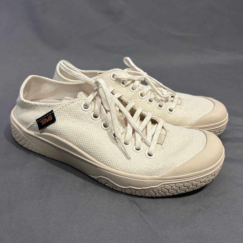 Teva Terra Canyon Mesh Cream Canvas Sneakers Womens Size 5.5 Men’s Size 4 Hiking
